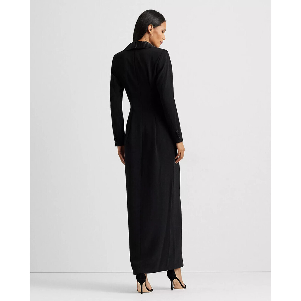 NEW Lauren Ralph Lauren Women's 14 Crepe Long-Sleeve Gown • Reg Price $345 - Picture 3 of 5